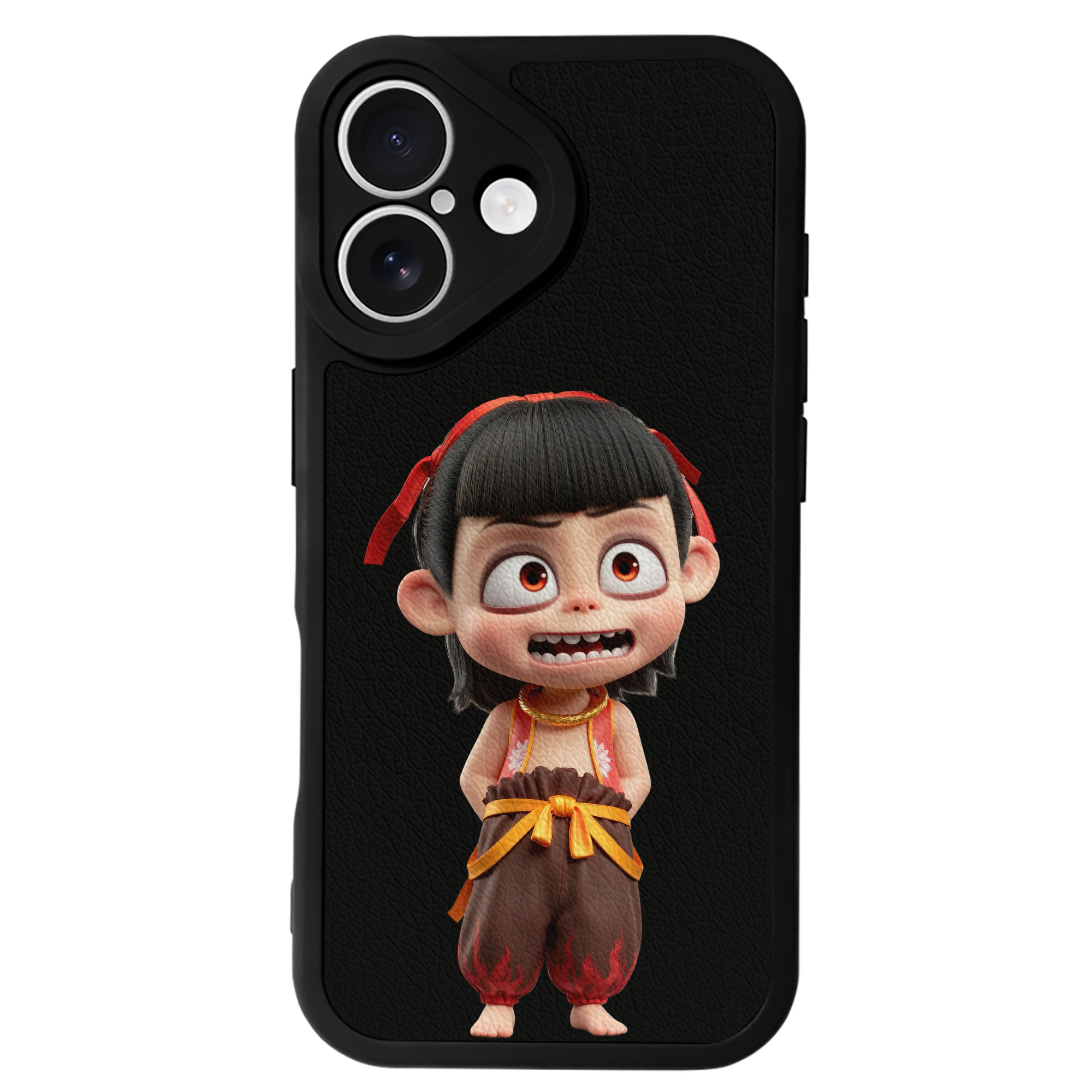 （画像用） Ne Zha 2 ナタ 魔童の大暴れ 【iPhone 16シリーズ対応】シリコンスマホケース（レザー調） 材質：シリコン